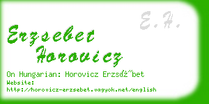 erzsebet horovicz business card